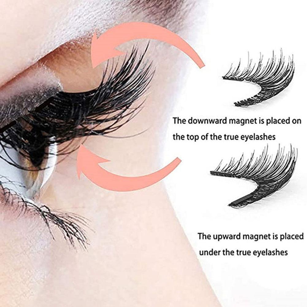 Simulation magnetic false eyelashes super natural zero glue no makeup removal light feeling repeated use waterproof long-lasting